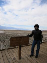 Der Autor auf der niedrigsten Höhenlage in Death Valley