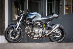 Das speziell gebaute Café Racer Motorrad gebaut von Smokin‘ Motorcycles mit Ducati Motor.